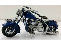 Moto en métal vintage mini Bleu